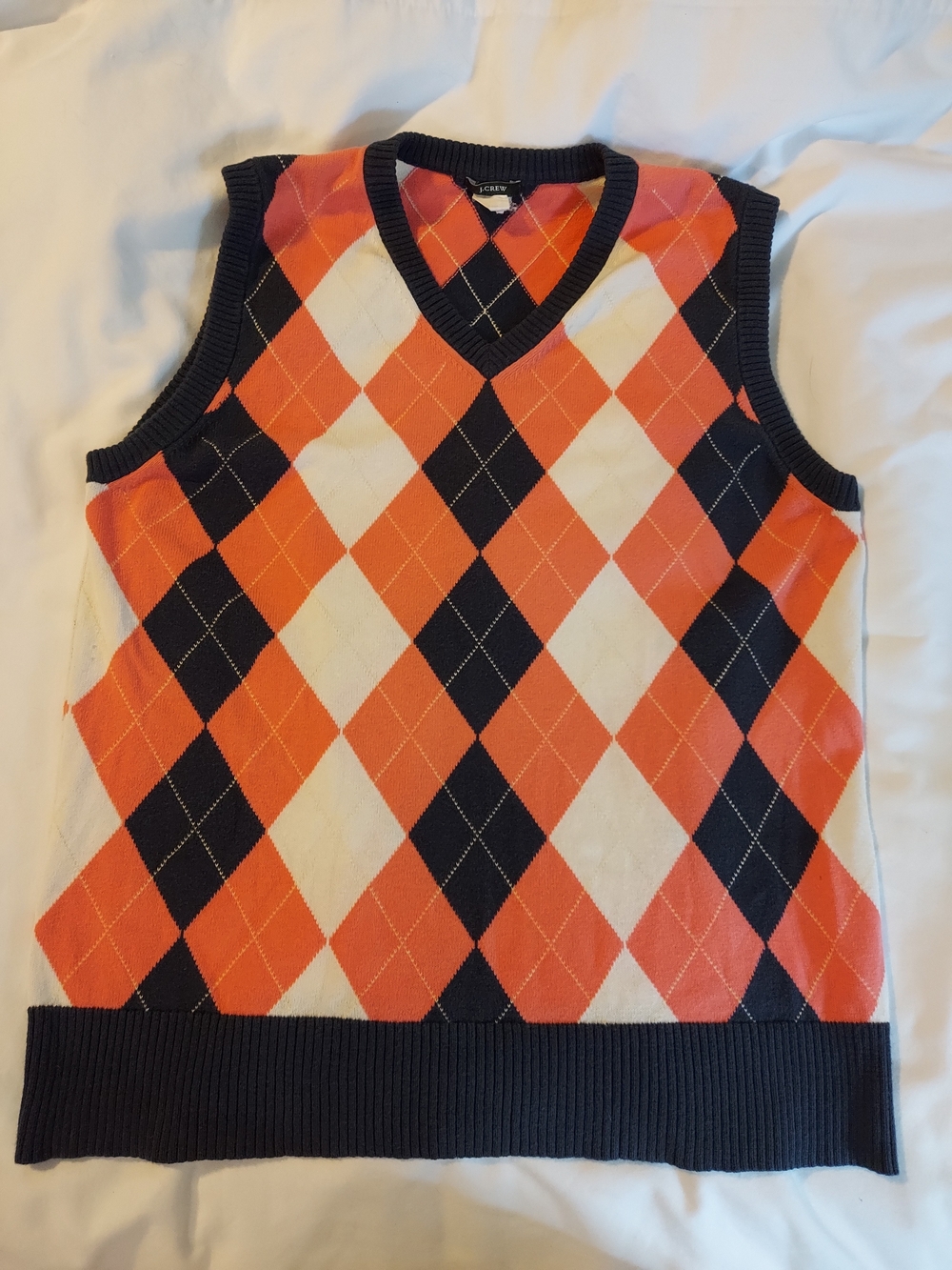 J.Crew Vintage Preppy Argyle Knit V-Neck Sweater Vest - Picture 6 of 6